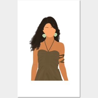 Sel in Green Dress Outfit Fan Art Posters and Art